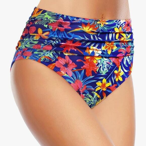 Tempt Me Women's High Waisted Tummy Control Swim Bottom size medium - Picture 3 of 8